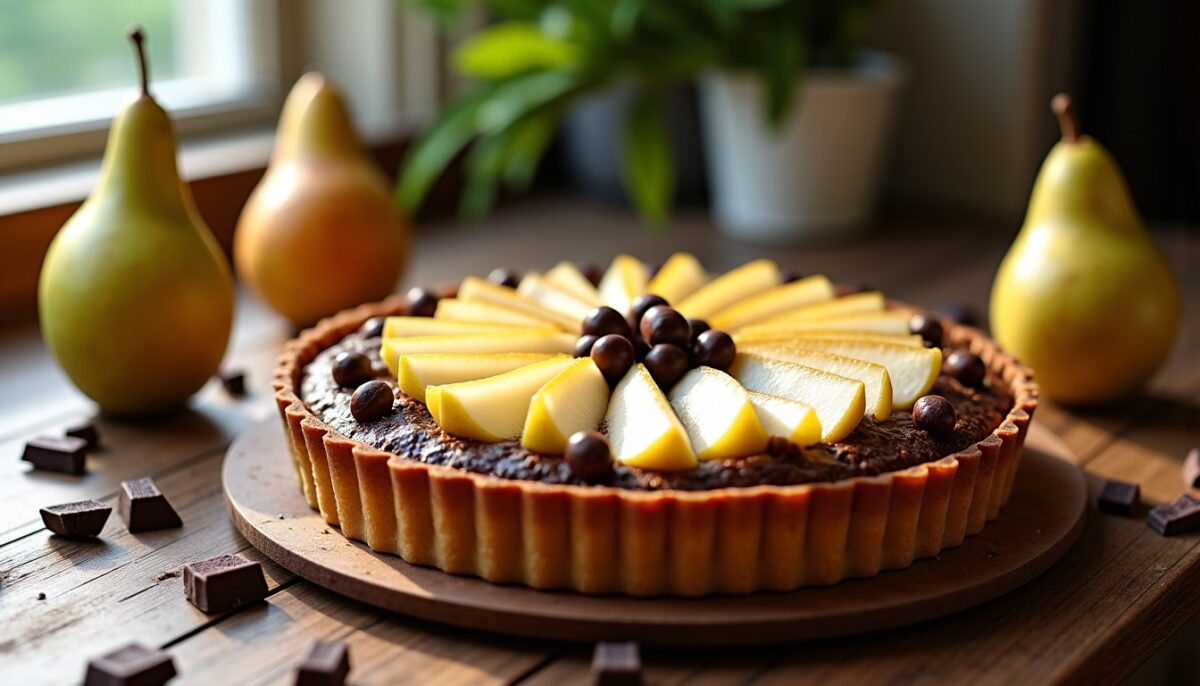Délice gourmand : la recette simple et irrésistible de la tarte poire-chocolat